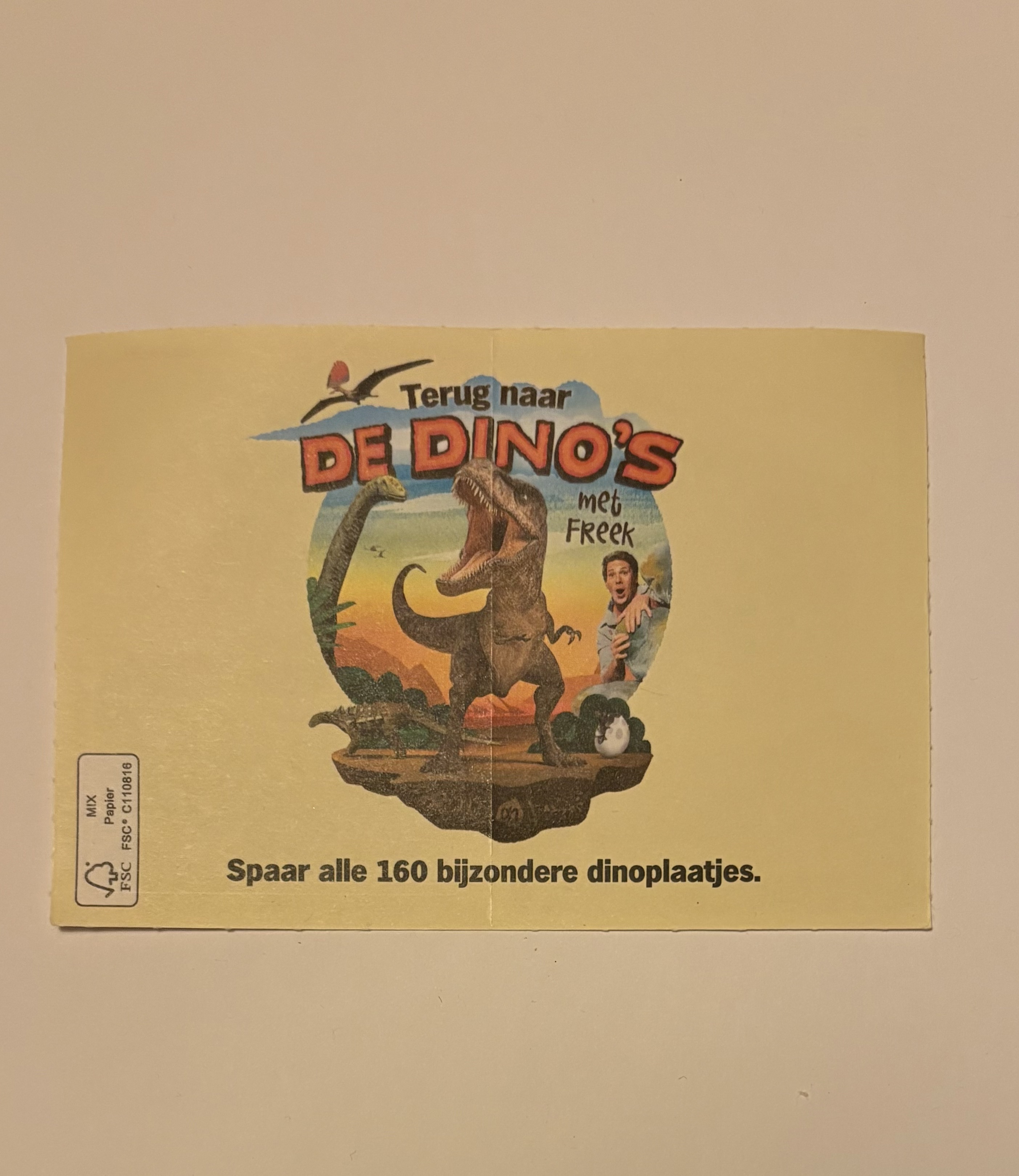 Voorbeeld van de collectie AH Dino's